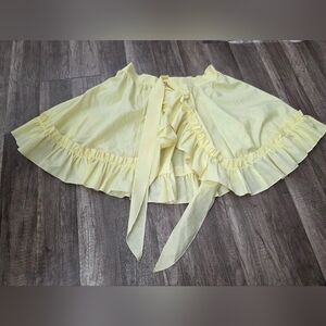 Vintage 80s Square Dance Rockabilly Ruffle Apron Mini Skirt Dole Whip Cottage